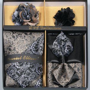 Daniel Ellissa Silver Gold Bow & Neck Tie 6 Set